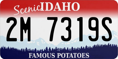 ID license plate 2M7319S