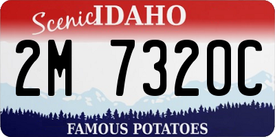 ID license plate 2M7320C