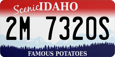 ID license plate 2M7320S