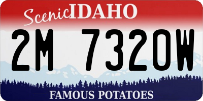ID license plate 2M7320W