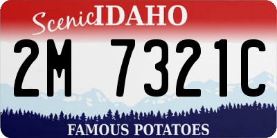 ID license plate 2M7321C