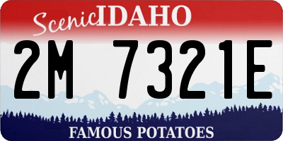 ID license plate 2M7321E