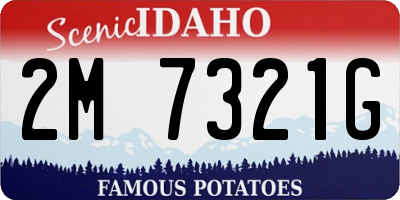 ID license plate 2M7321G