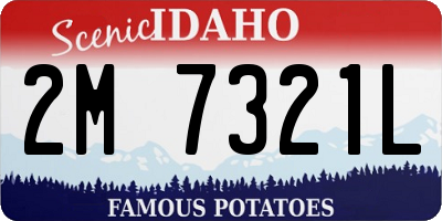 ID license plate 2M7321L