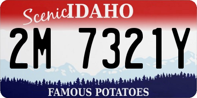 ID license plate 2M7321Y