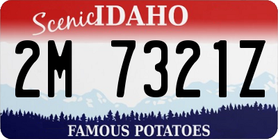 ID license plate 2M7321Z