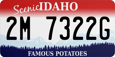 ID license plate 2M7322G