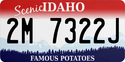 ID license plate 2M7322J