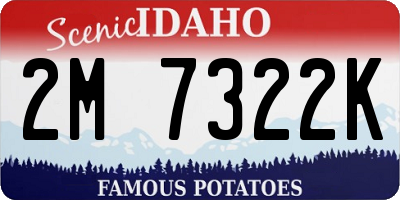ID license plate 2M7322K