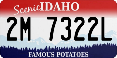 ID license plate 2M7322L