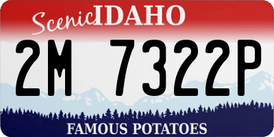 ID license plate 2M7322P