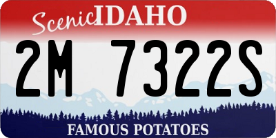 ID license plate 2M7322S