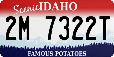 ID license plate 2M7322T