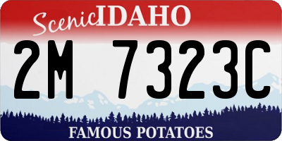 ID license plate 2M7323C