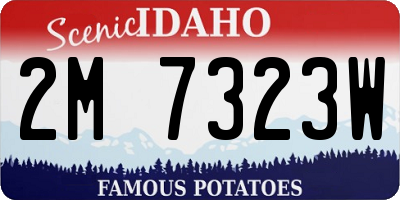 ID license plate 2M7323W