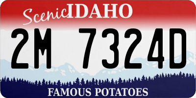 ID license plate 2M7324D
