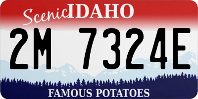 ID license plate 2M7324E