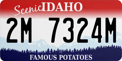 ID license plate 2M7324M