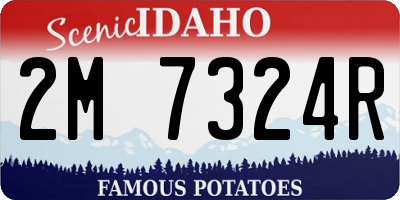 ID license plate 2M7324R