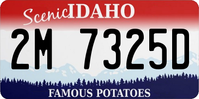 ID license plate 2M7325D