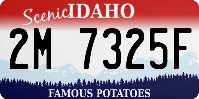ID license plate 2M7325F