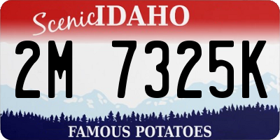 ID license plate 2M7325K