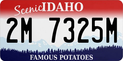 ID license plate 2M7325M