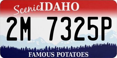 ID license plate 2M7325P