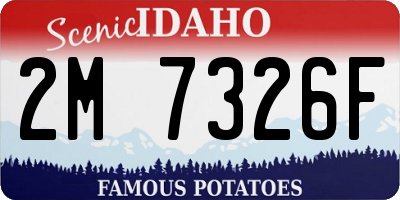 ID license plate 2M7326F
