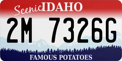 ID license plate 2M7326G