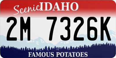 ID license plate 2M7326K