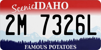 ID license plate 2M7326L