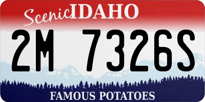 ID license plate 2M7326S