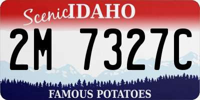 ID license plate 2M7327C