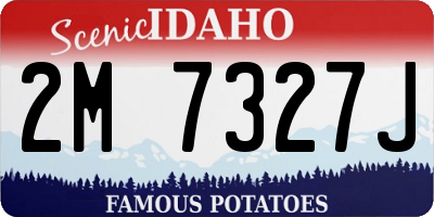 ID license plate 2M7327J