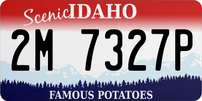 ID license plate 2M7327P