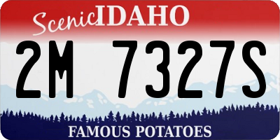 ID license plate 2M7327S