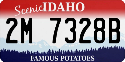 ID license plate 2M7328B