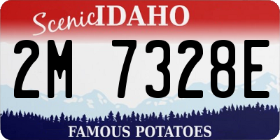 ID license plate 2M7328E
