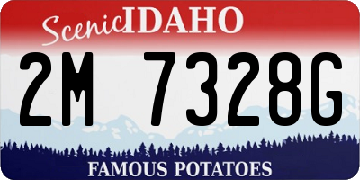 ID license plate 2M7328G