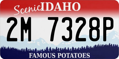 ID license plate 2M7328P