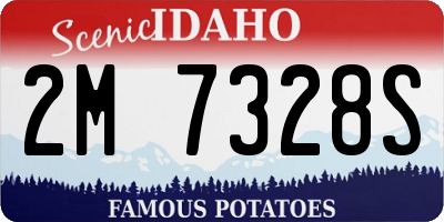 ID license plate 2M7328S