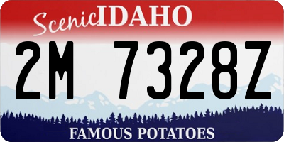 ID license plate 2M7328Z