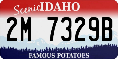 ID license plate 2M7329B