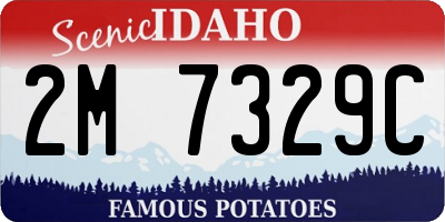 ID license plate 2M7329C
