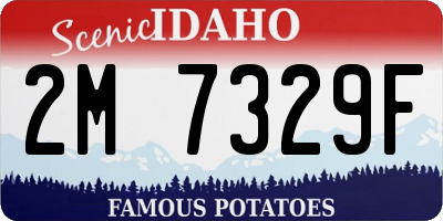 ID license plate 2M7329F