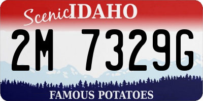 ID license plate 2M7329G