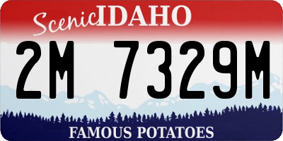 ID license plate 2M7329M