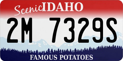ID license plate 2M7329S