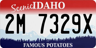ID license plate 2M7329X